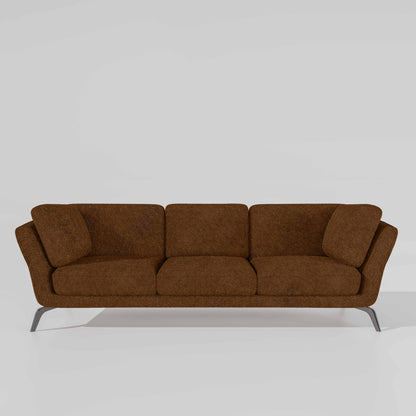 Symphony 3 Seater Boucle Fabric - Caramel