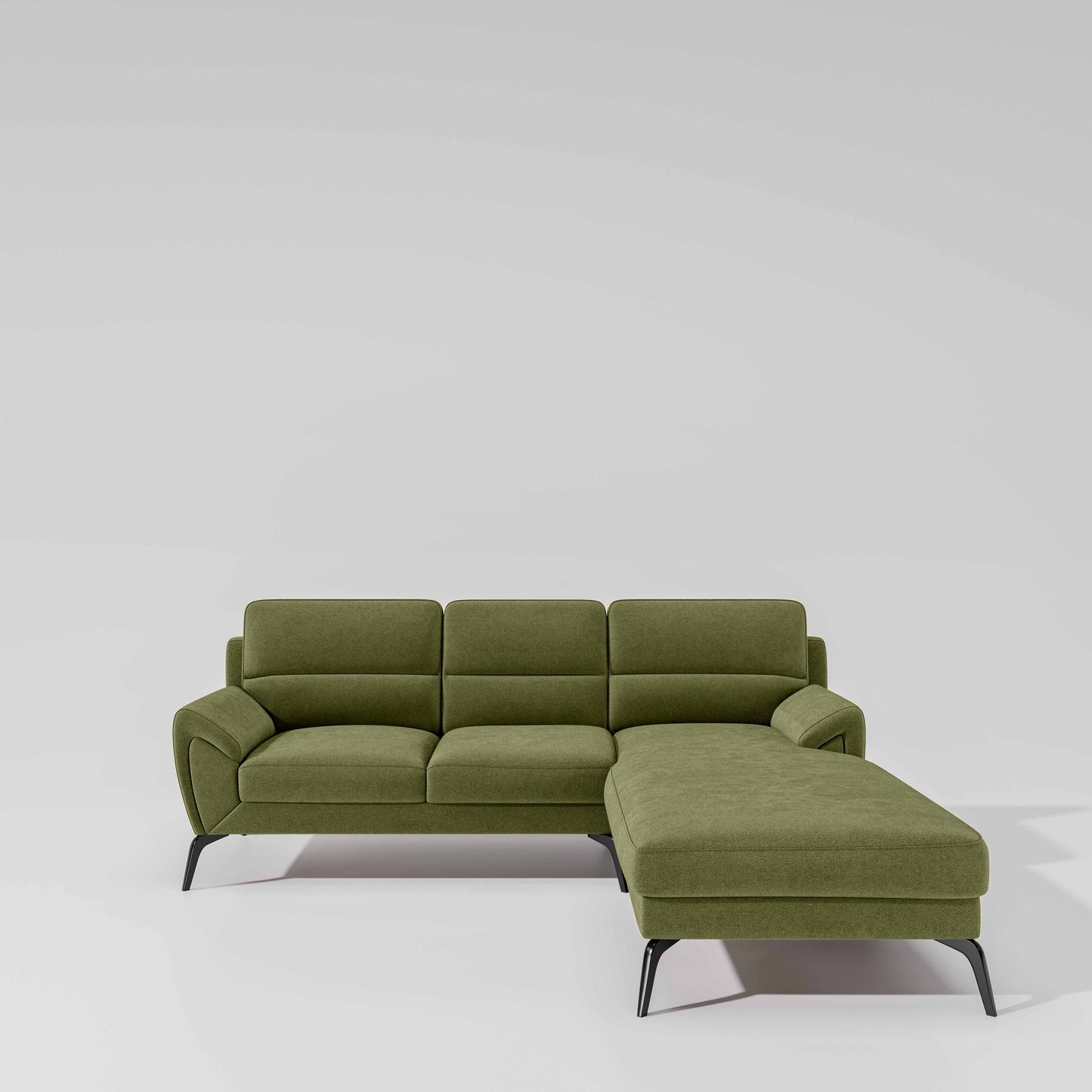 Octave 2 Seater Sofa with RH Lounger Water & Stain Repellent Fabric  - Sage Green