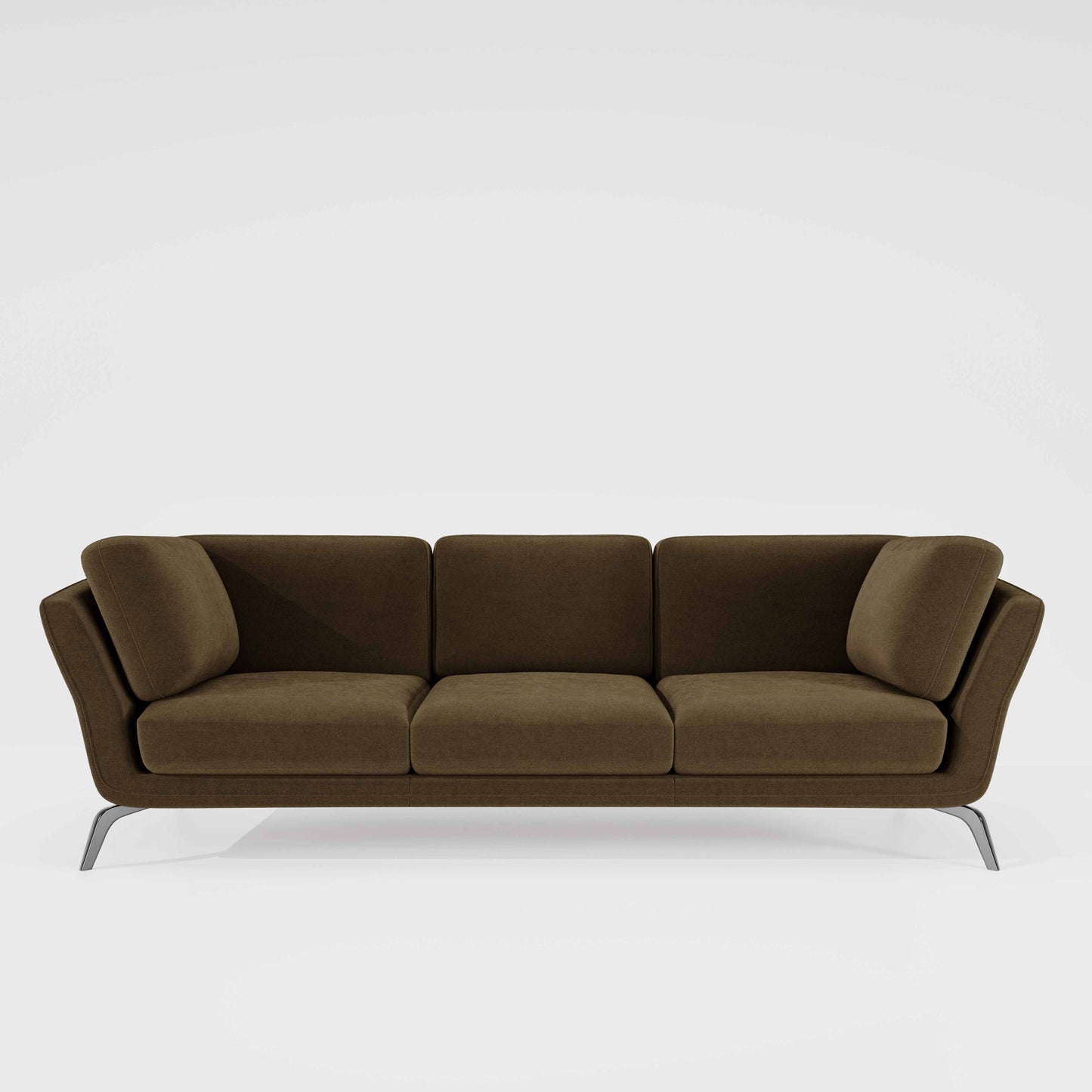 Symphony 3 Seater Water & Stain Repellent Fabric - Dark earth