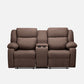 Avalon Twin Dark Brown Fabric Recliner 2 Seater