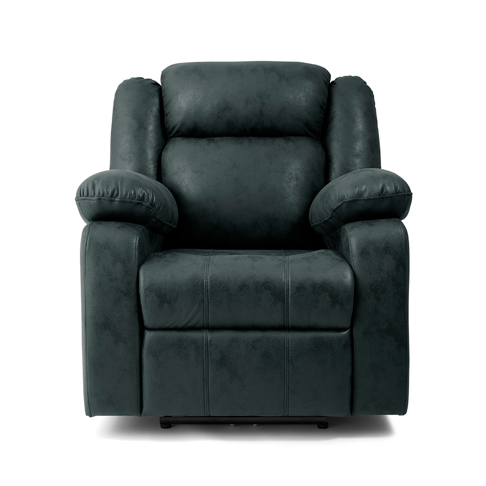 Avalon Midnight Blue Suede Recliner