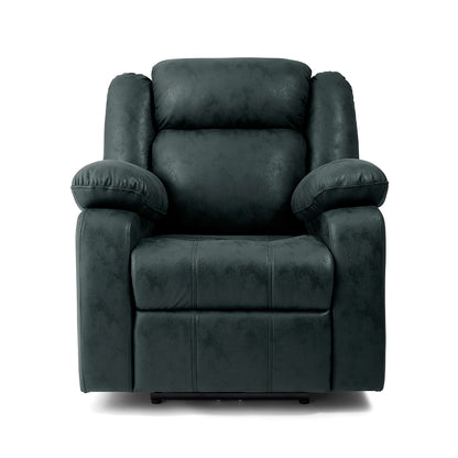 Avalon Midnight Blue Suede Recliner