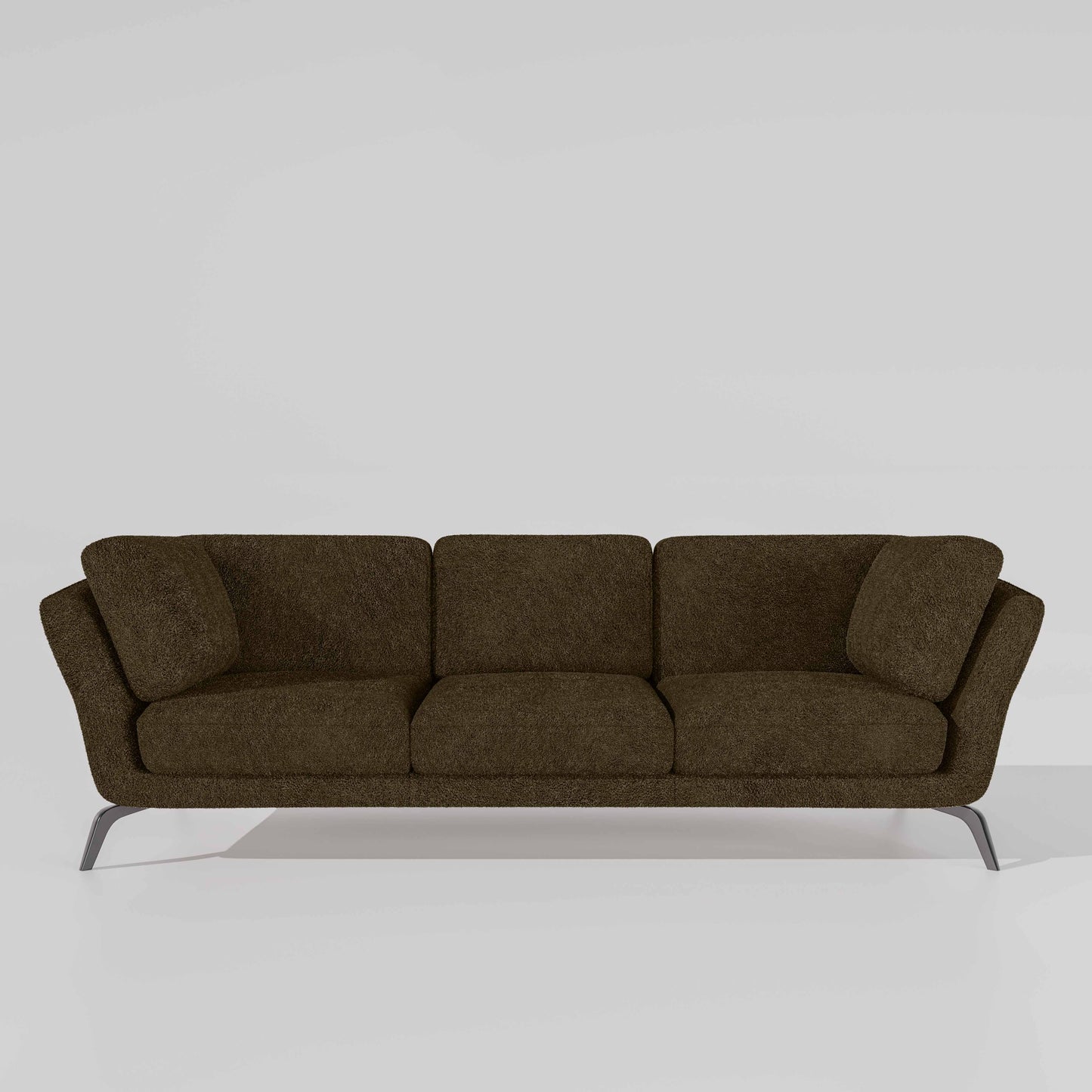 Symphony 3 Seater Boucle Fabric - Sepia