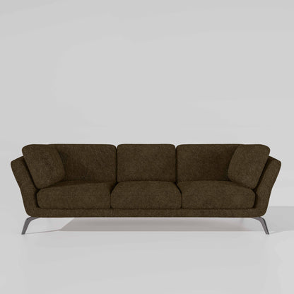 Symphony 3 Seater Boucle Fabric - Sepia