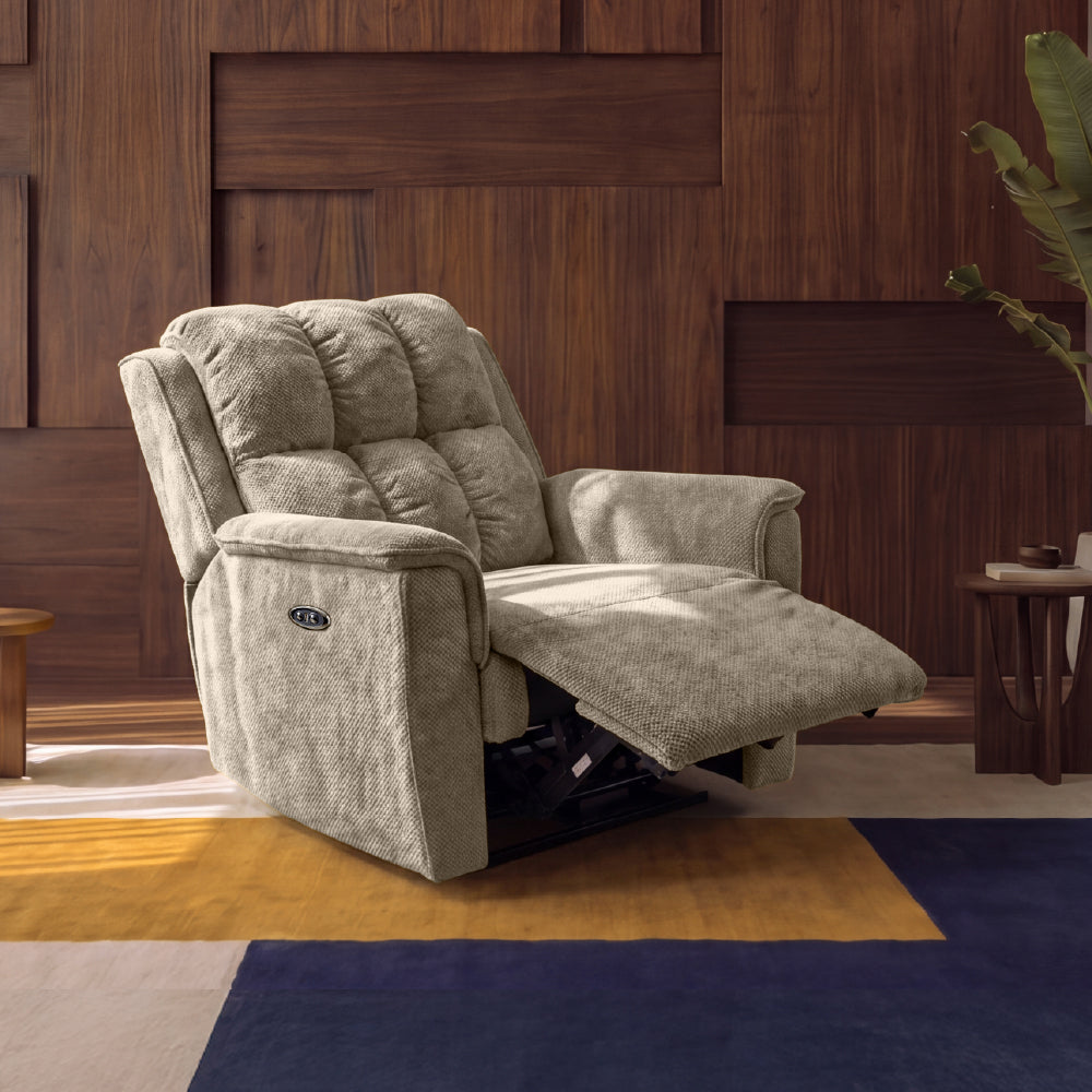 Avalon Elite mov.E Cream Fabric 1 Seater Sofa