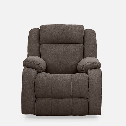 Avalon Dark Brown Fabric Recliner