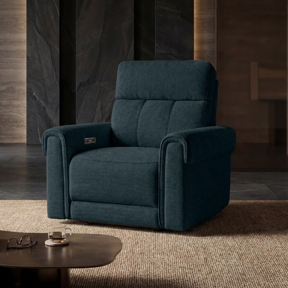 Opus mov.E Blue Fabric 1 Seater Sofa