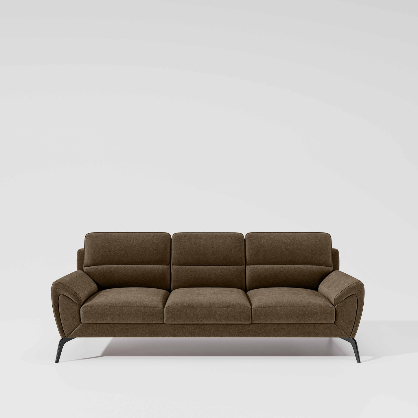Octave 3 Seater Water & Stain Repellent Fabric - Dark earth