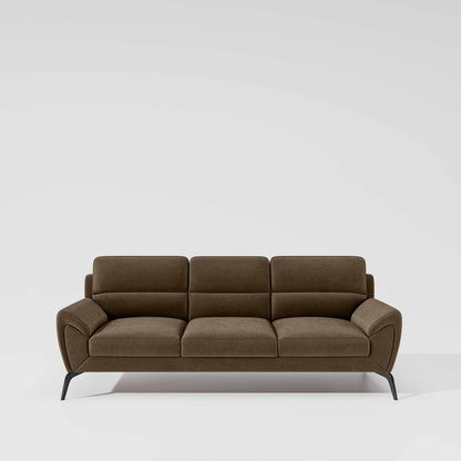 Octave 3 Seater Water & Stain Repellent Fabric - Dark earth