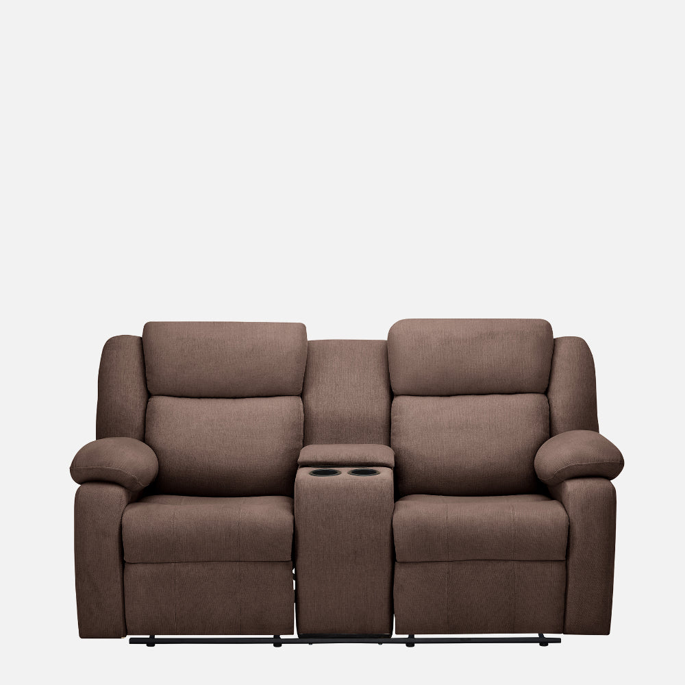 Avalon E Twin Motorized  Recliner |  2 seater | Saddle Brown |  Duroflex Furniture
