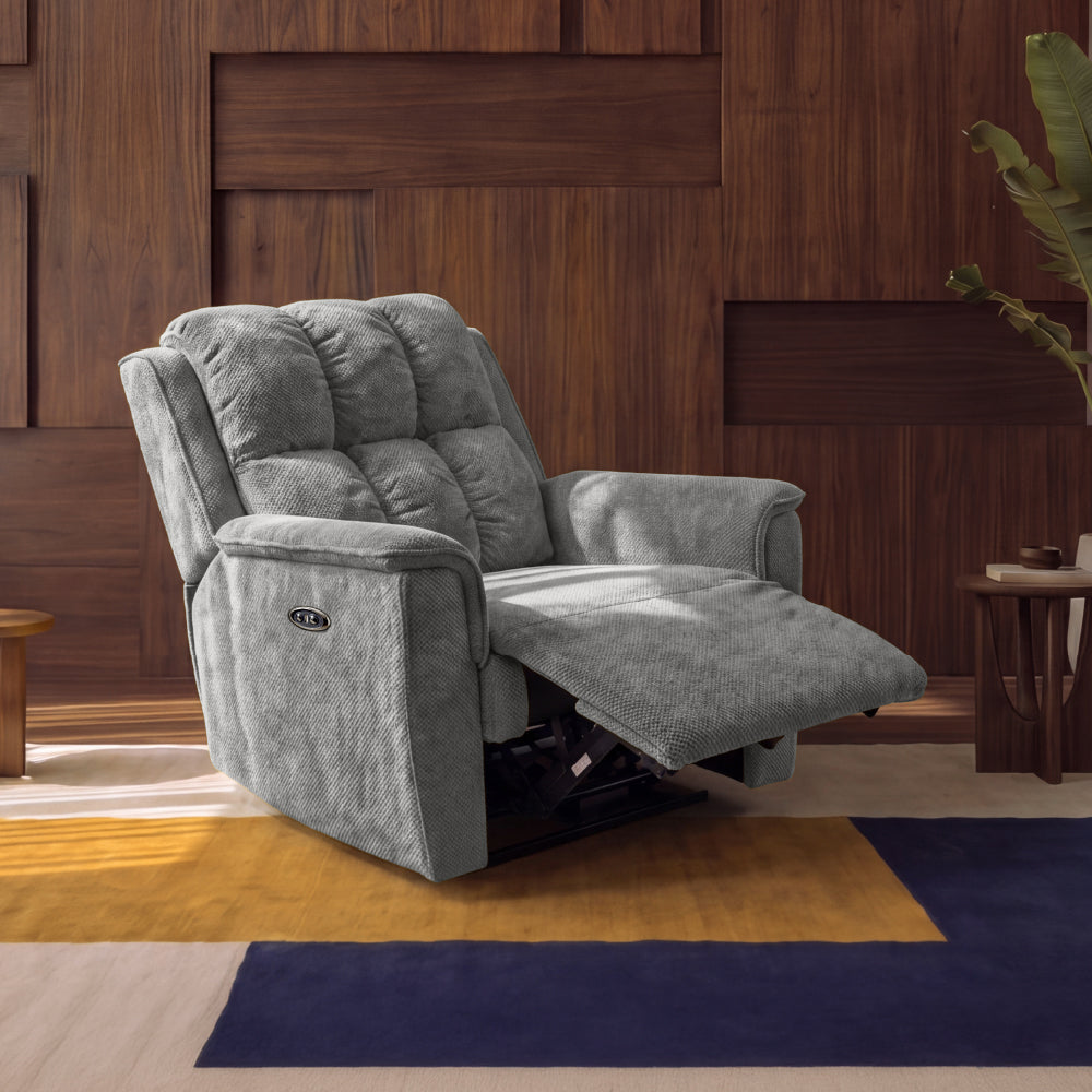 Avalon Elite mov.E Grey Fabric 1 Seater Sofa