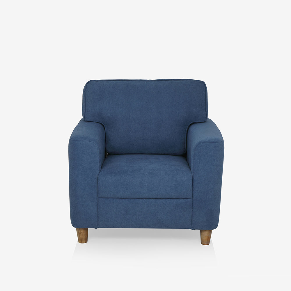 Utopia Blue Fabric 1 seater sofa