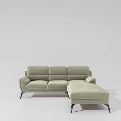 Octave 2 Seater Sofa with Lounger Water & Stain Repellent Fabric  - Pistachio Shell