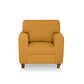 Utopia Fabric Sofa | 1 seater | Yellow |  Duroflex Furniture
