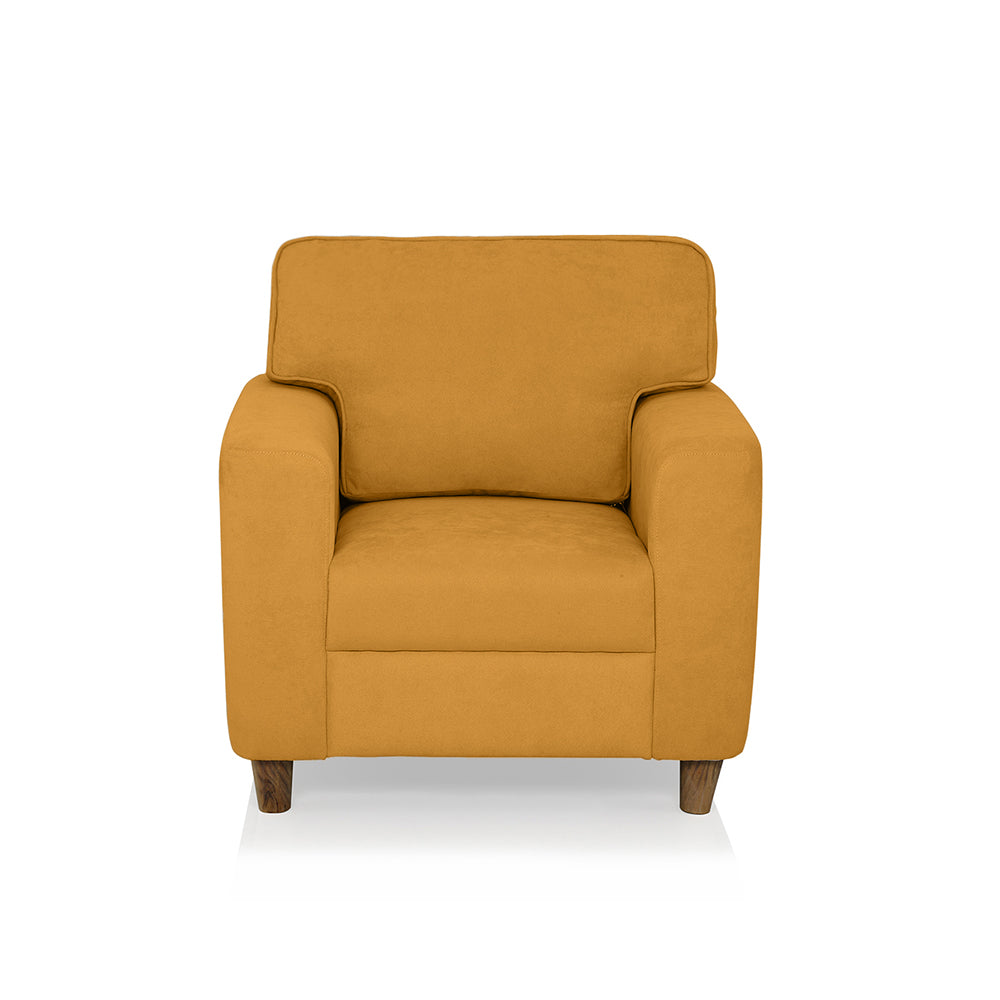 Utopia Fabric Sofa | 1 seater | Yellow |  Duroflex Furniture
