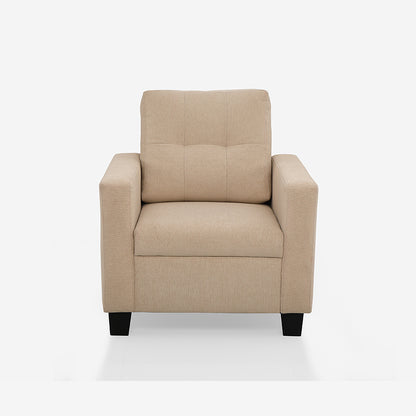 Ease Fabric Sofa | 1 seater | Beige |  Duroflex Furniture

