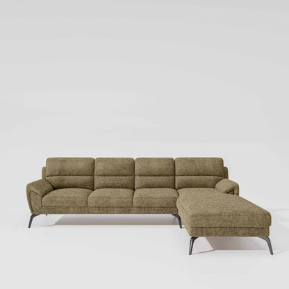 Octave 3 Seater with Lounger Boucle Fabric - Irish Cream