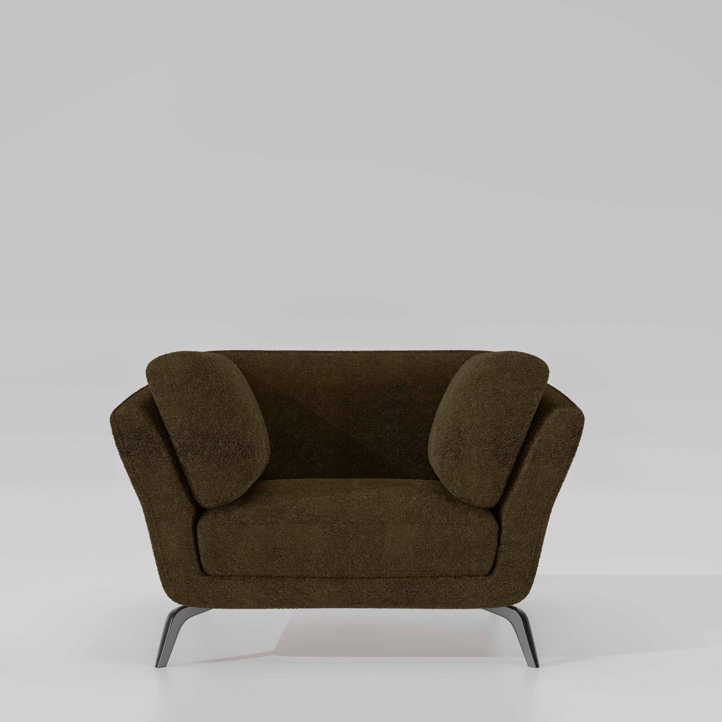 Symphony 1 Seater Boucle Fabric - Sepia