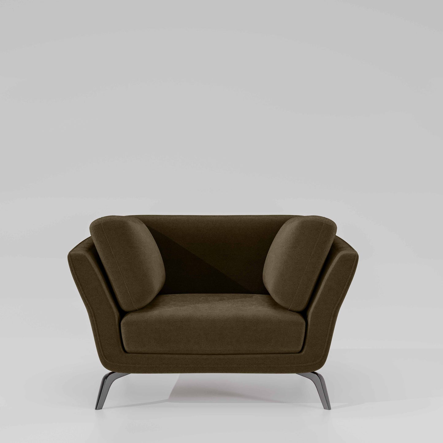 Symphony 1 Seater Water & Stain Repellent Fabric - Dark Earth