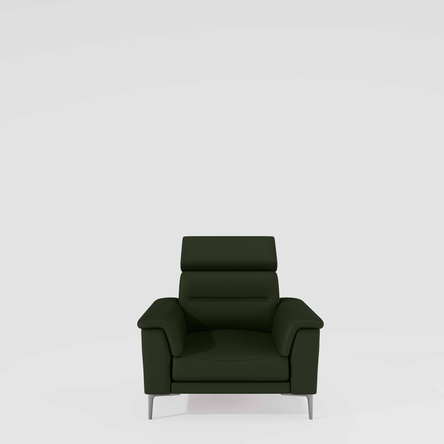 Cresendo 1 Seater Leatherette fabric - Black Forest