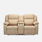 Avalon Twin Beige Fabric Recliner 2 Seater