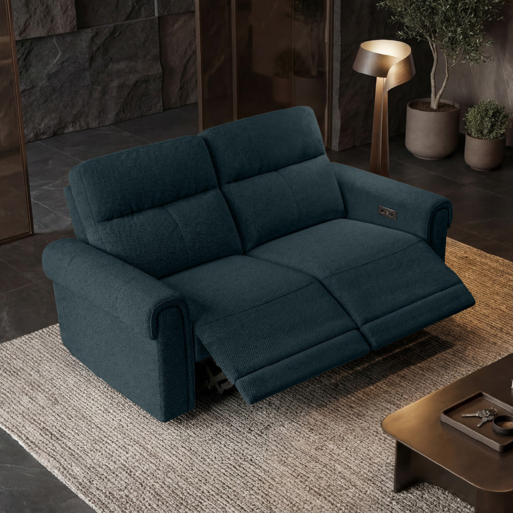 Opus mov.E Blue Fabric 2 Seater Sofa