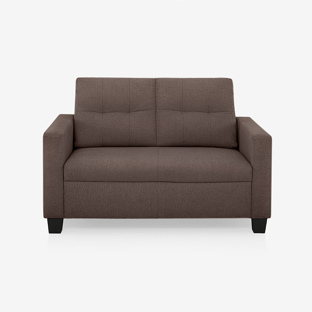 Ease Saddle Brown Fabric 2 Seater Sofa