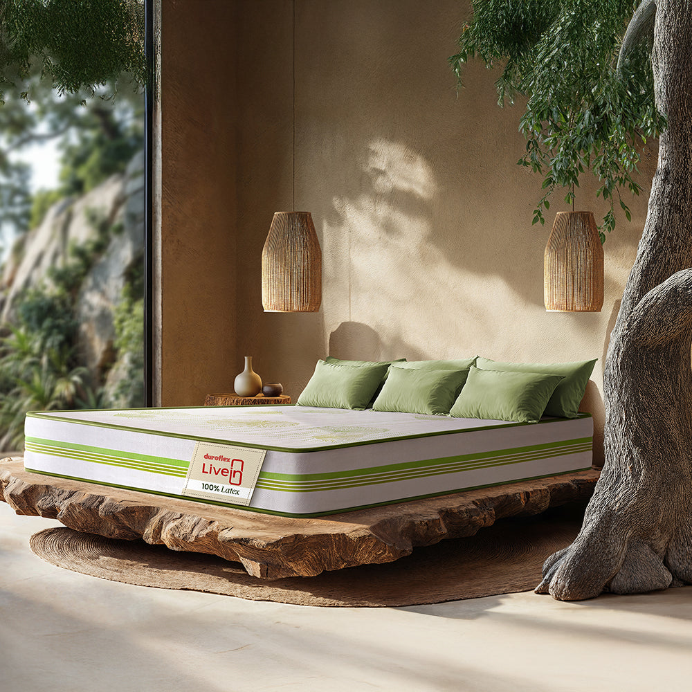 LiveIn 100% Latex Mattress |Duroflex |Mattresss