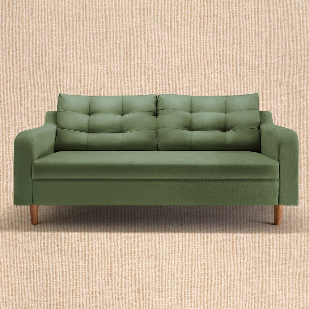 ease|plus|green|fabric|3|seater|sofa