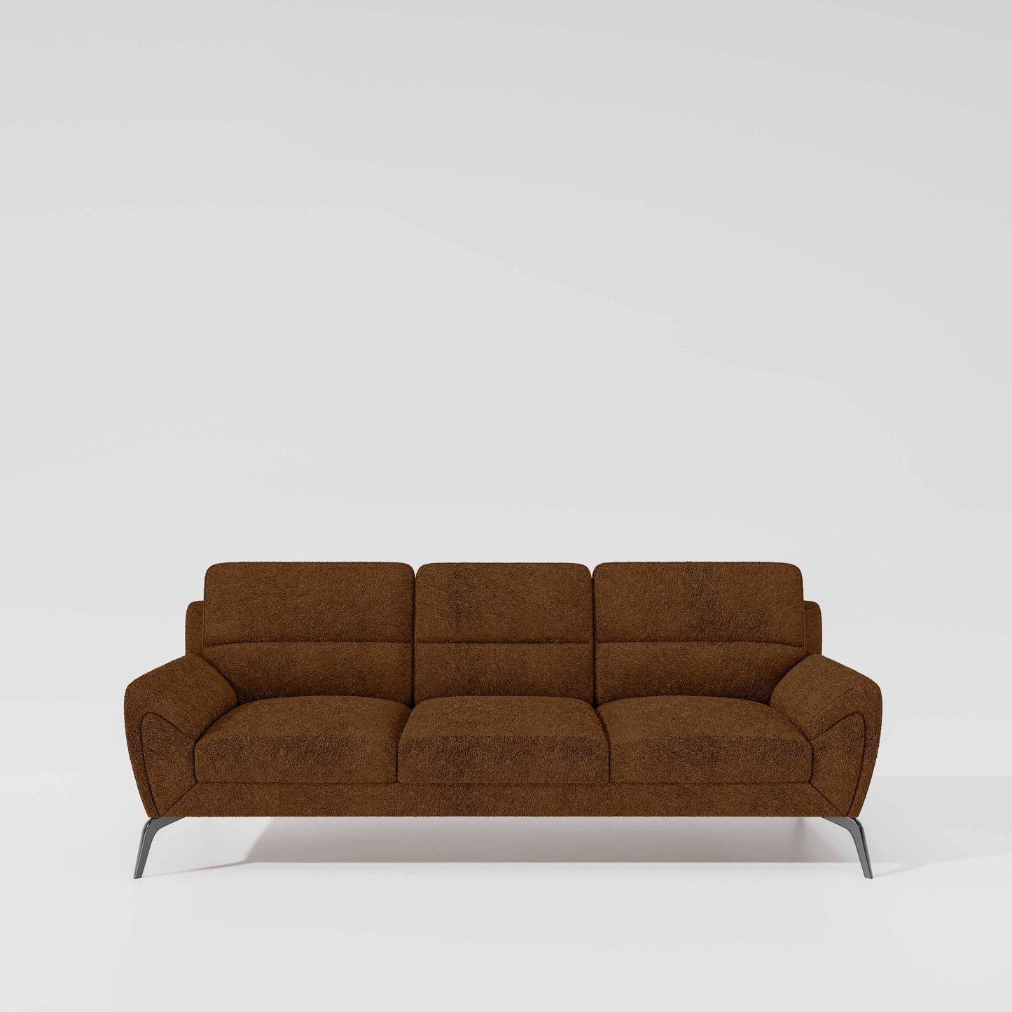 Octave 3 Seater Boucle Fabric - Caramel