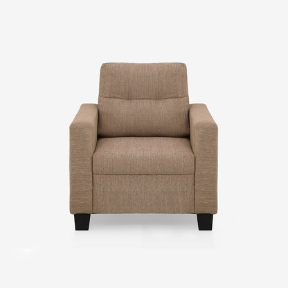Ease Fabric Sofa | 1 seater | Brown |  Duroflex Furniture

