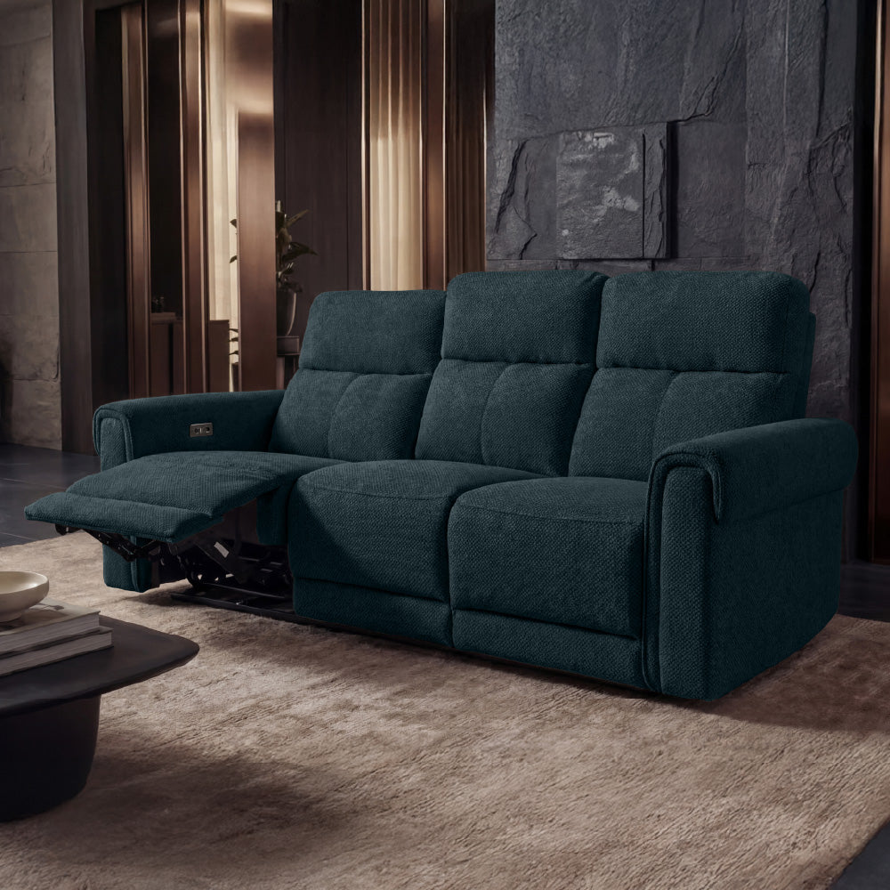 Opus mov.E Blue Fabric 3 Seater Sofa