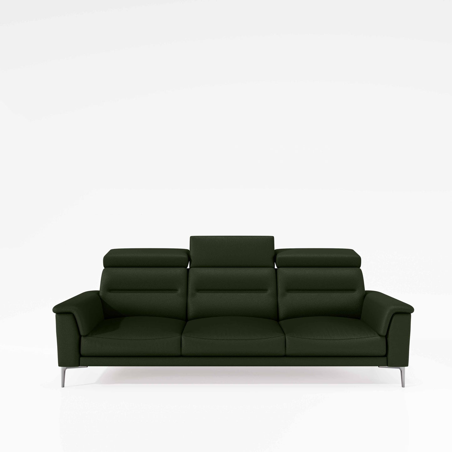 Cresendo 3 Seater Leatherette fabric - Black Forest
