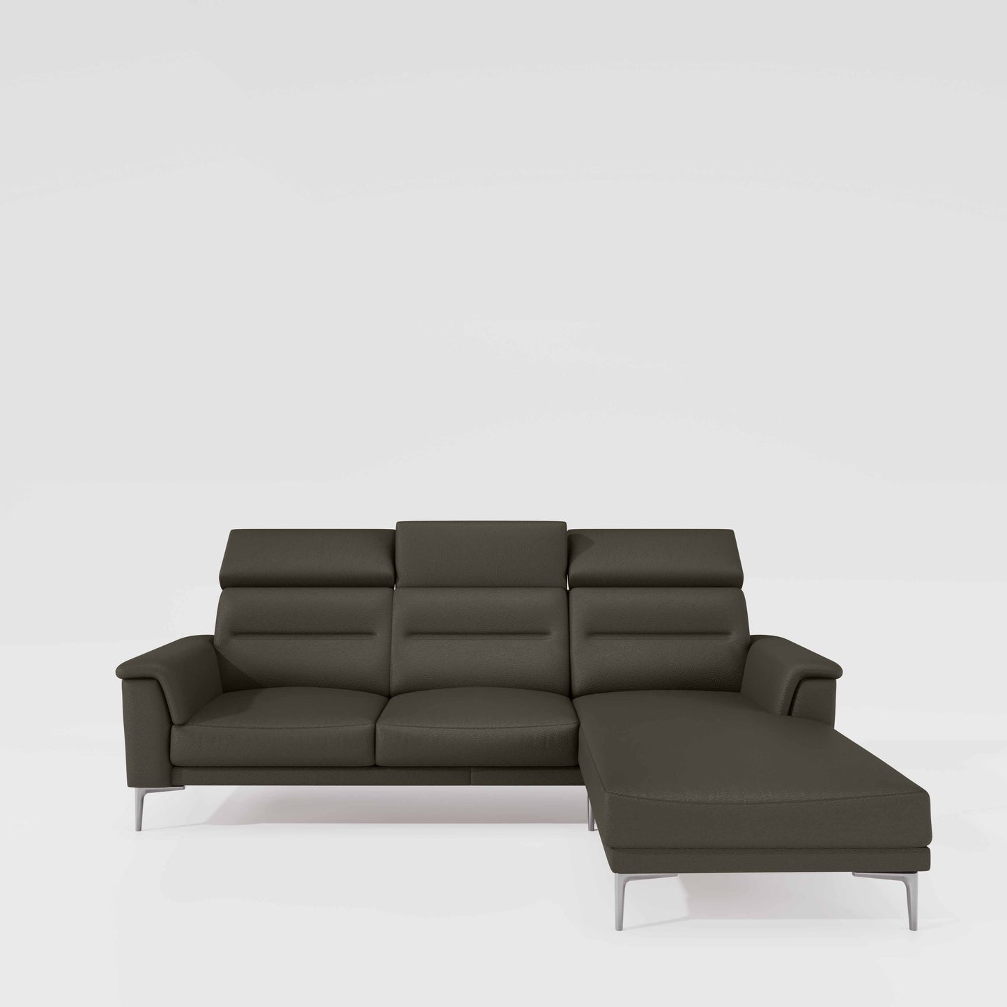 Cresendo 2 Seater with LH Lounger Leatherette fabric - Pebble