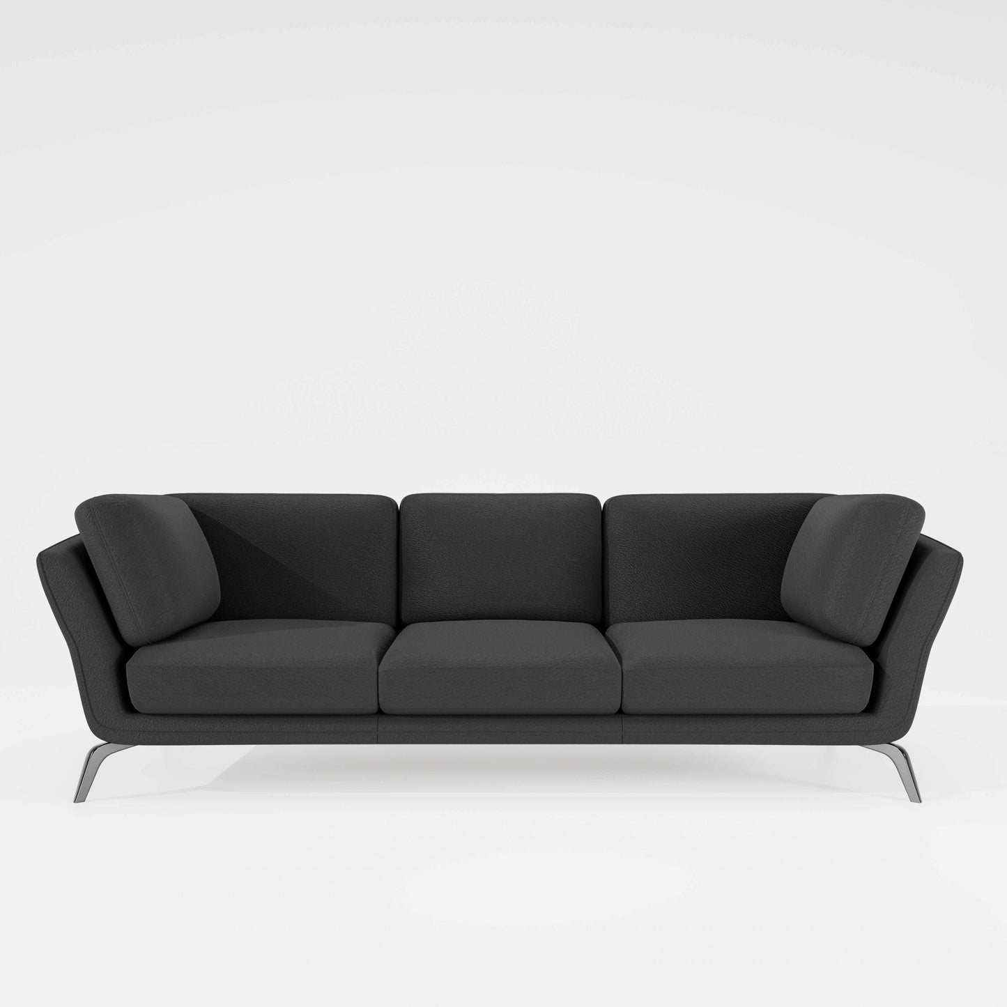 Symphony 3 Seater Suede fabric - Steel grey