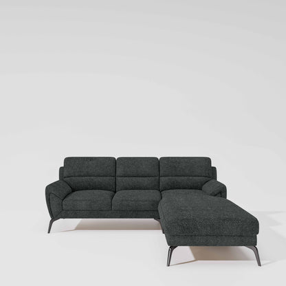 Octave 2 Seater Sofa with RH Lounger Boucle Fabric  - Sedona Sage