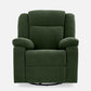 Avalon - Rocking & Rotating Single Seater Fabric Recliner In Green Colour