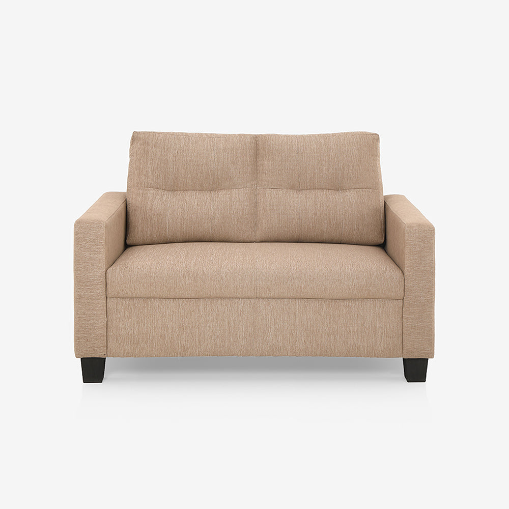 Ease Brown Fabric 2 Seater Sofa