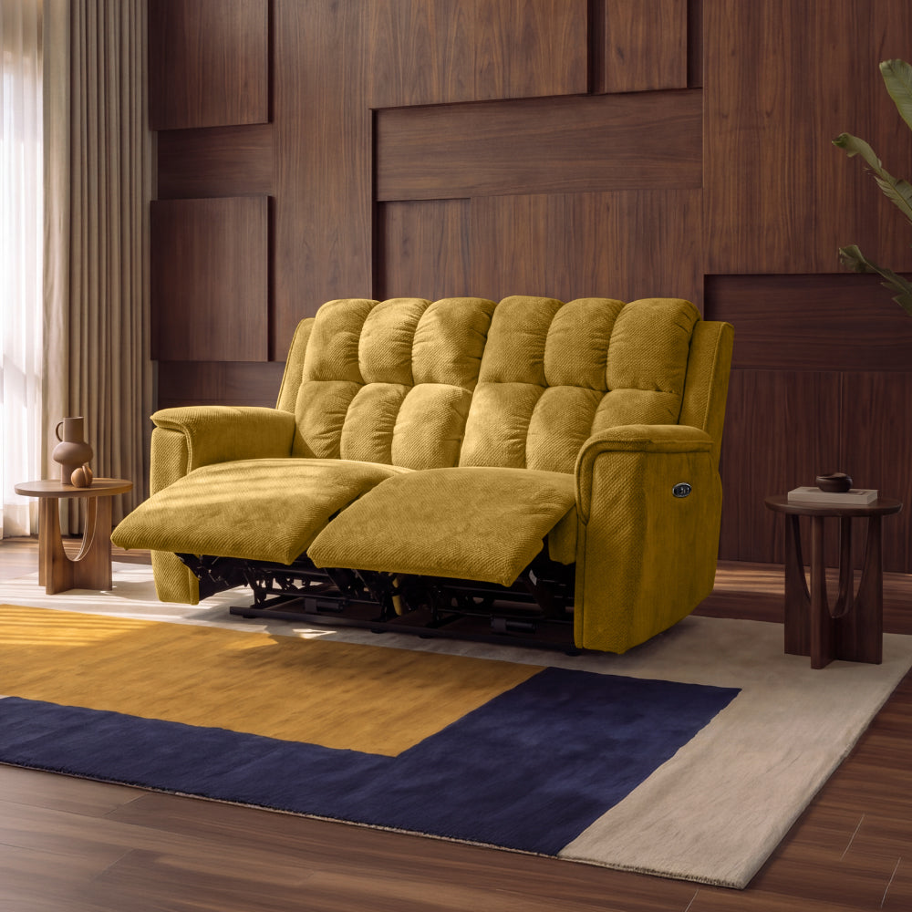Avalon Elite mov.E Yellow Fabric 2 Seater Sofa