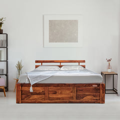 Admire Sheesham Wood Bed With Storage