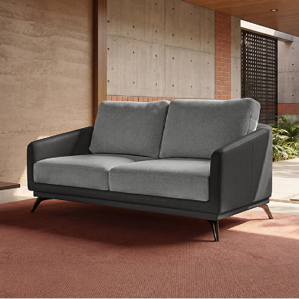cove-brushed-nickel-grey-leatherette-pumice-stone-grey-fabric-2-seater-sofa