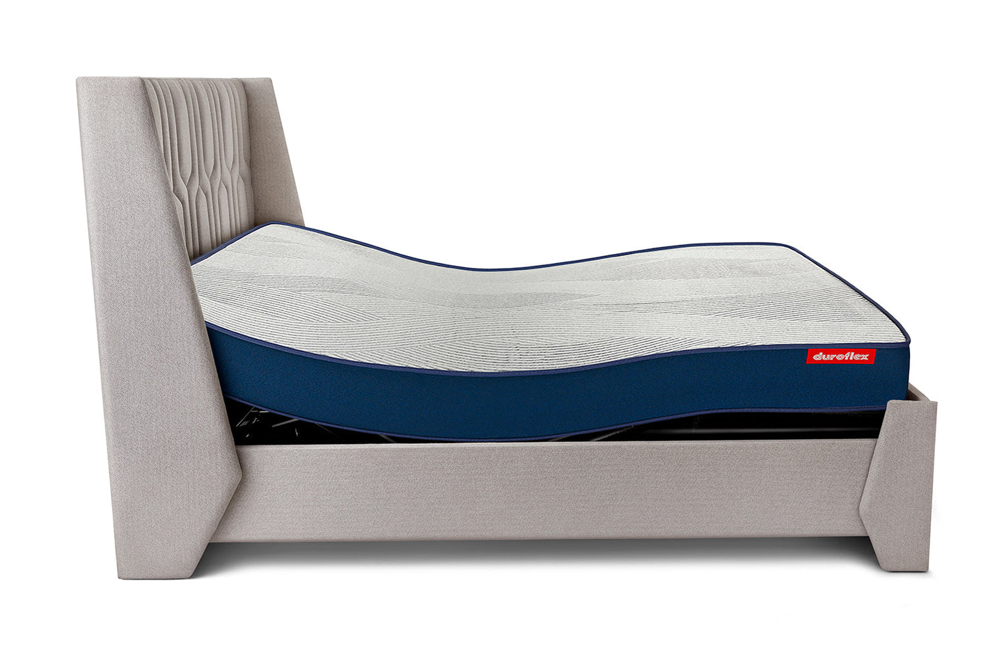 Wave Plus Adjustable Bed with Tranquil Upholstered Bed and Mattress