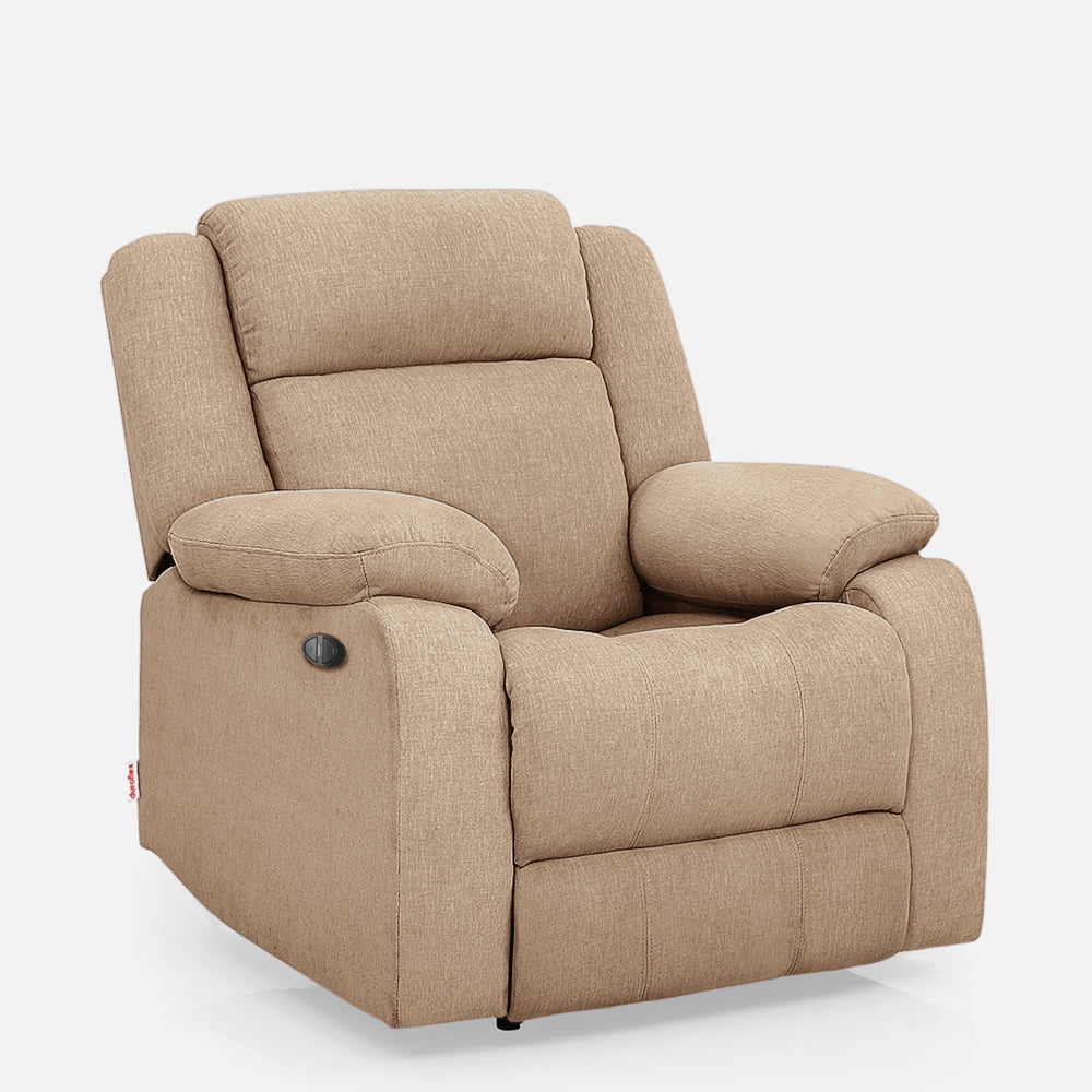 Avalon Motorized Electric Powered Brown Fabric Recliner