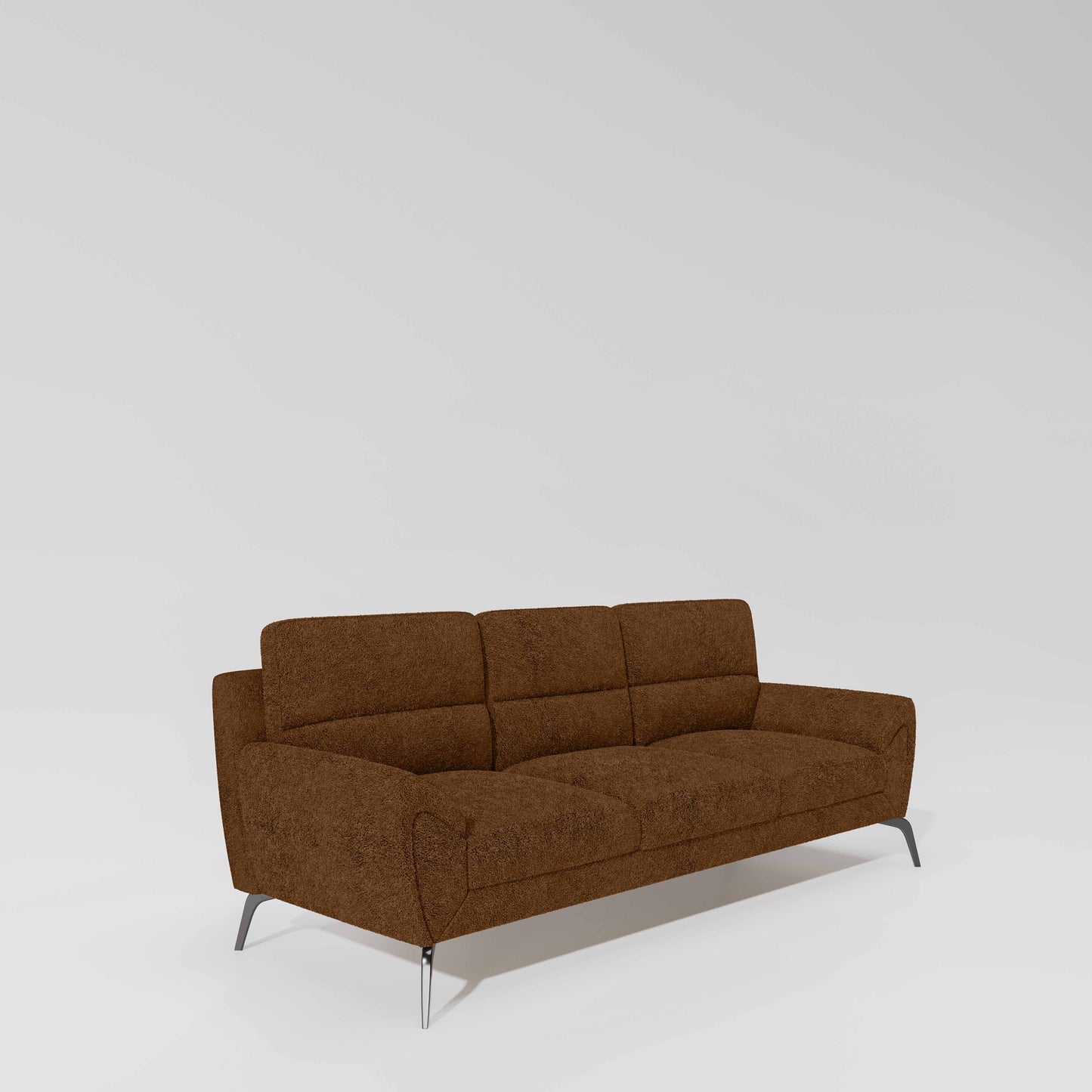 Octave 3 Seater Boucle Fabric - Caramel