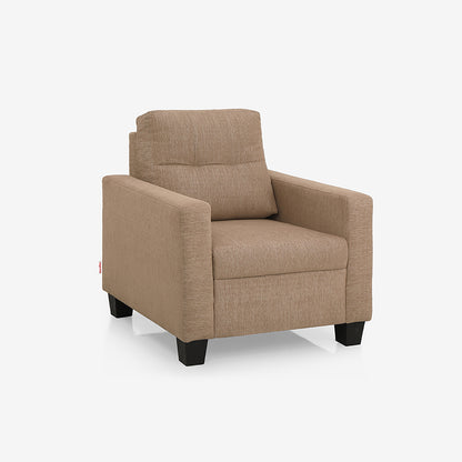 Ease Fabric Sofa | 1 seater | Brown |  Duroflex Furniture
