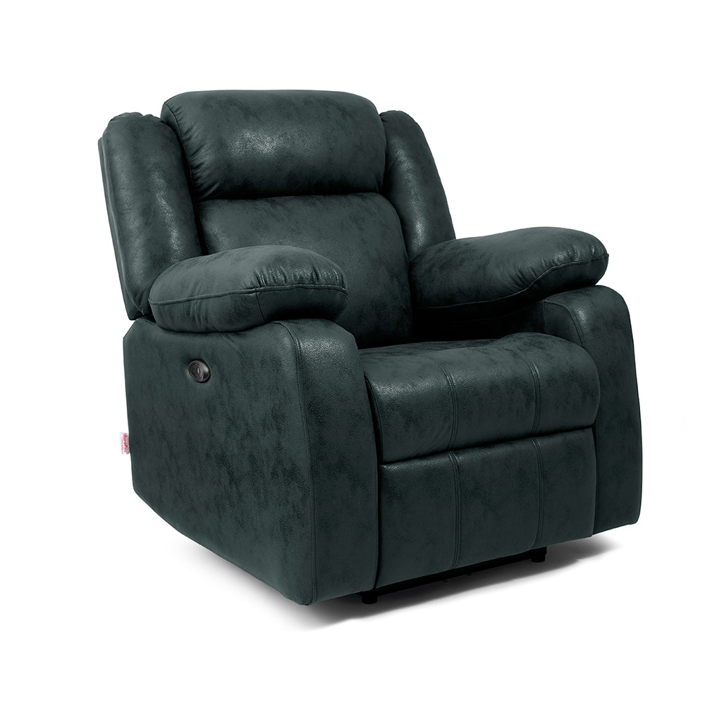 Avalon Midnight Blue Suede Recliner
