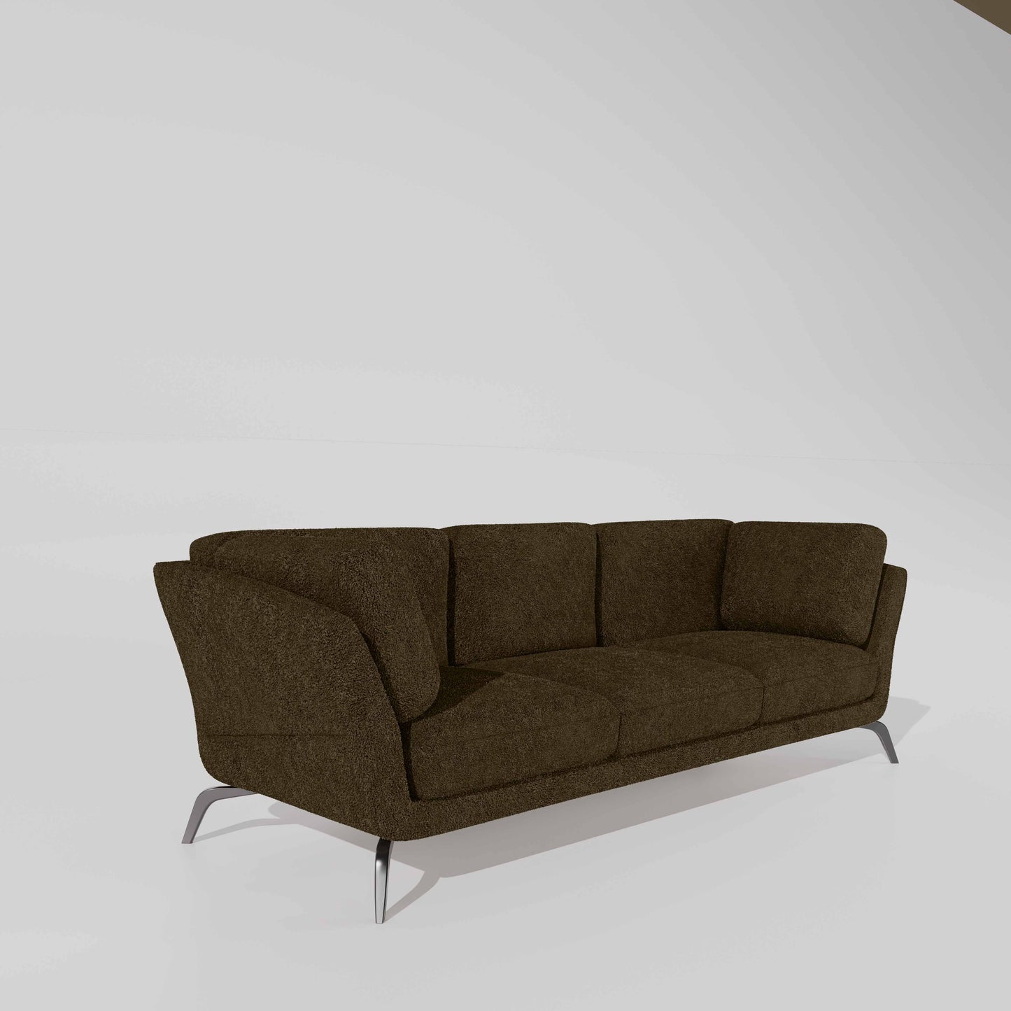 Symphony 3 Seater Boucle Fabric - Sepia
