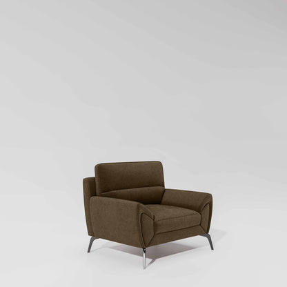 Octave 1 Seater Seater-Water & Stain Repellent Fabric - Dark earth