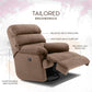 Avalon Posture Pro Rocking & Rotating Single Seater Fabric Recliner, Brown, Motorized
