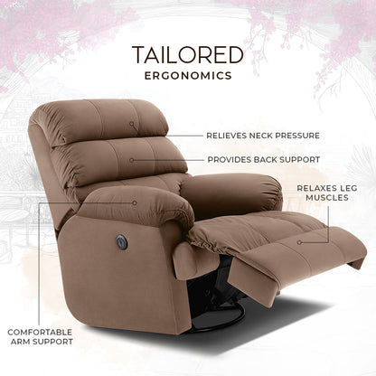 Avalon Posture pro RRR Fabric Recliner |  1 seater | Brown |  Duroflex Furniture